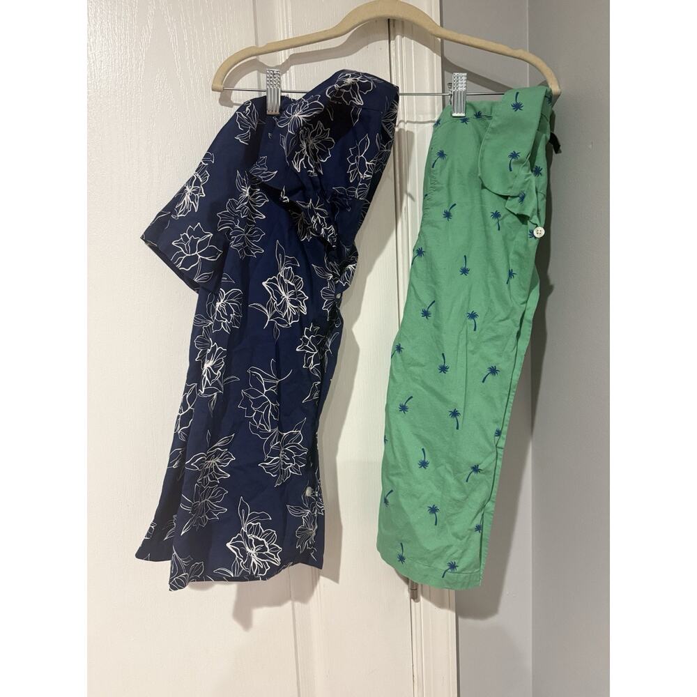 Set Of Two GAP Kids Size 10/12 Tropical Button Up Shirts